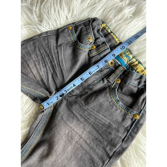 Coogi kids Denim Straight Leg Jeans Embroidered Pockets‎ Dark Wash Black SZ 5 - Picture 6 of 12